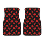 Bloody Satanic Pentagram Pattern Print Front Car Floor Mats