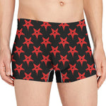Bloody Satanic Pentagram Pattern Print Men's Boxer Briefs