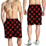 Bloody Satanic Pentagram Pattern Print Men's Shorts