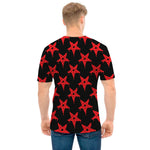 Bloody Satanic Pentagram Pattern Print Men's T-Shirt