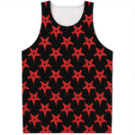 Bloody Satanic Pentagram Pattern Print Men's Tank Top