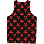 Bloody Satanic Pentagram Pattern Print Men's Tank Top