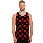 Bloody Satanic Pentagram Pattern Print Men's Tank Top
