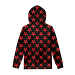 Bloody Satanic Pentagram Pattern Print Pullover Hoodie