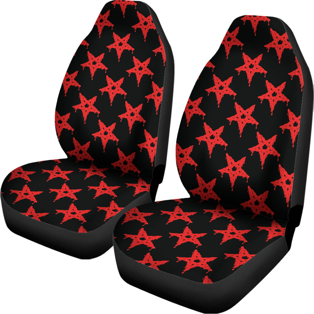 Bloody Satanic Pentagram Pattern Print Universal Fit Car Seat Covers