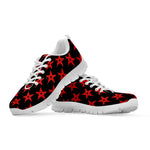 Bloody Satanic Pentagram Pattern Print White Sneakers
