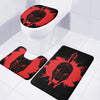 Bloody Spartan Warrior Print 3 Piece Bath Mat Set