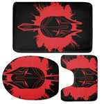 Bloody Spartan Warrior Print 3 Piece Bath Mat Set