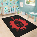 Bloody Spartan Warrior Print Area Rug