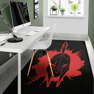 Bloody Spartan Warrior Print Area Rug