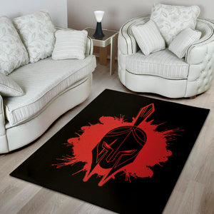 Bloody Spartan Warrior Print Area Rug