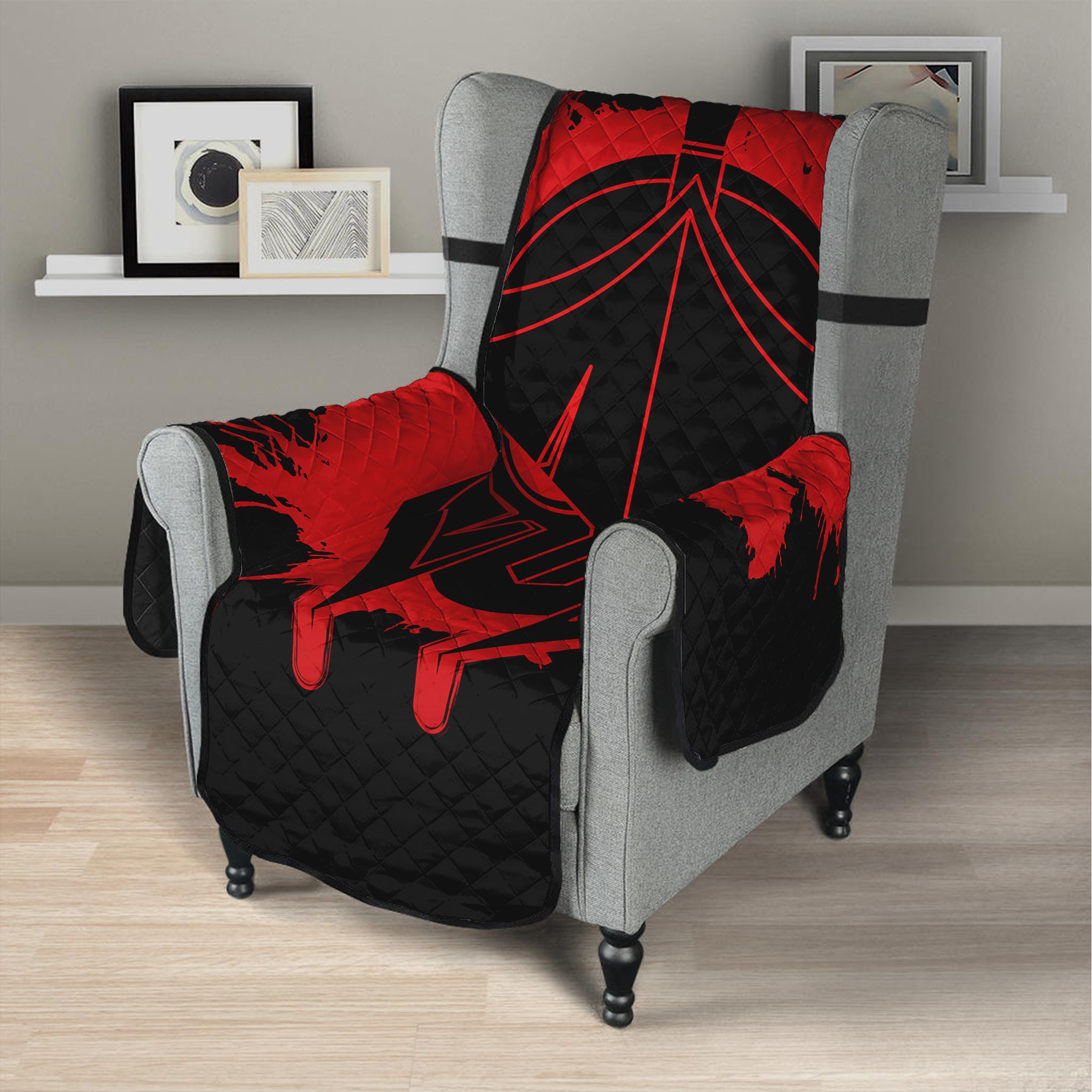 Bloody Spartan Warrior Print Armchair Protector