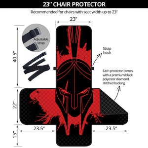 Bloody Spartan Warrior Print Armchair Protector