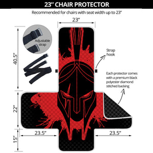 Bloody Spartan Warrior Print Armchair Protector