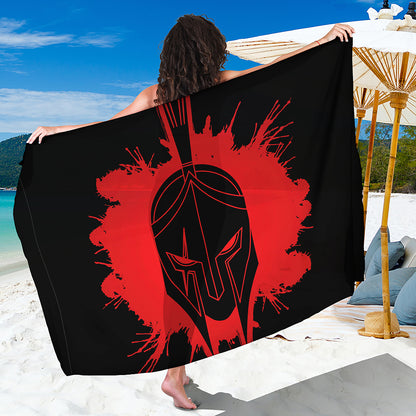 Bloody Spartan Warrior Print Beach Sarong Wrap