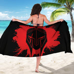 Bloody Spartan Warrior Print Beach Sarong Wrap
