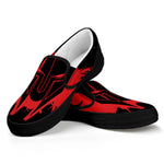 Bloody Spartan Warrior Print Black Slip On Shoes