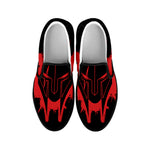 Bloody Spartan Warrior Print Black Slip On Shoes