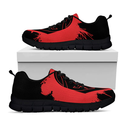 Bloody Spartan Warrior Print Black Sneakers