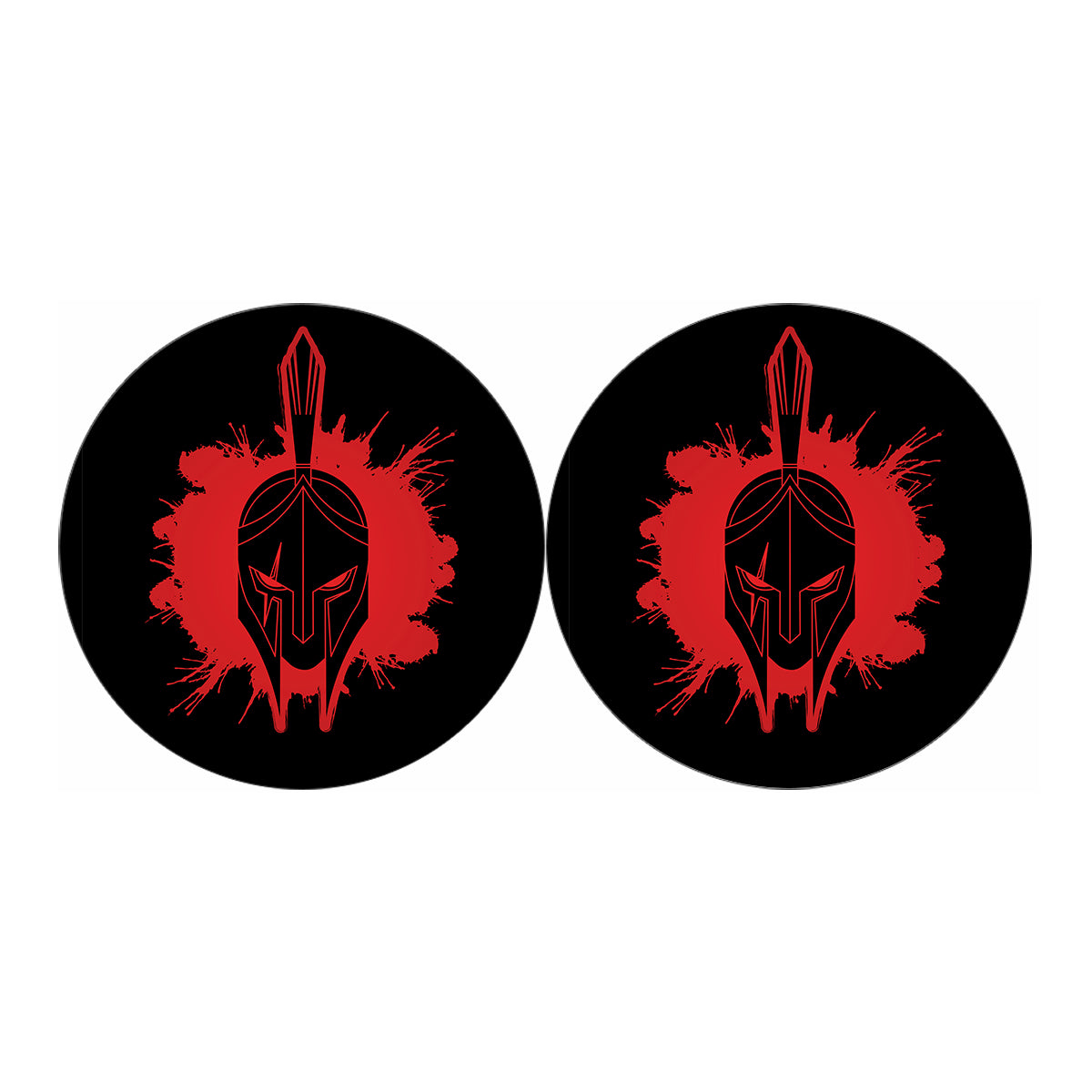 Bloody Spartan Warrior Print Car Coasters