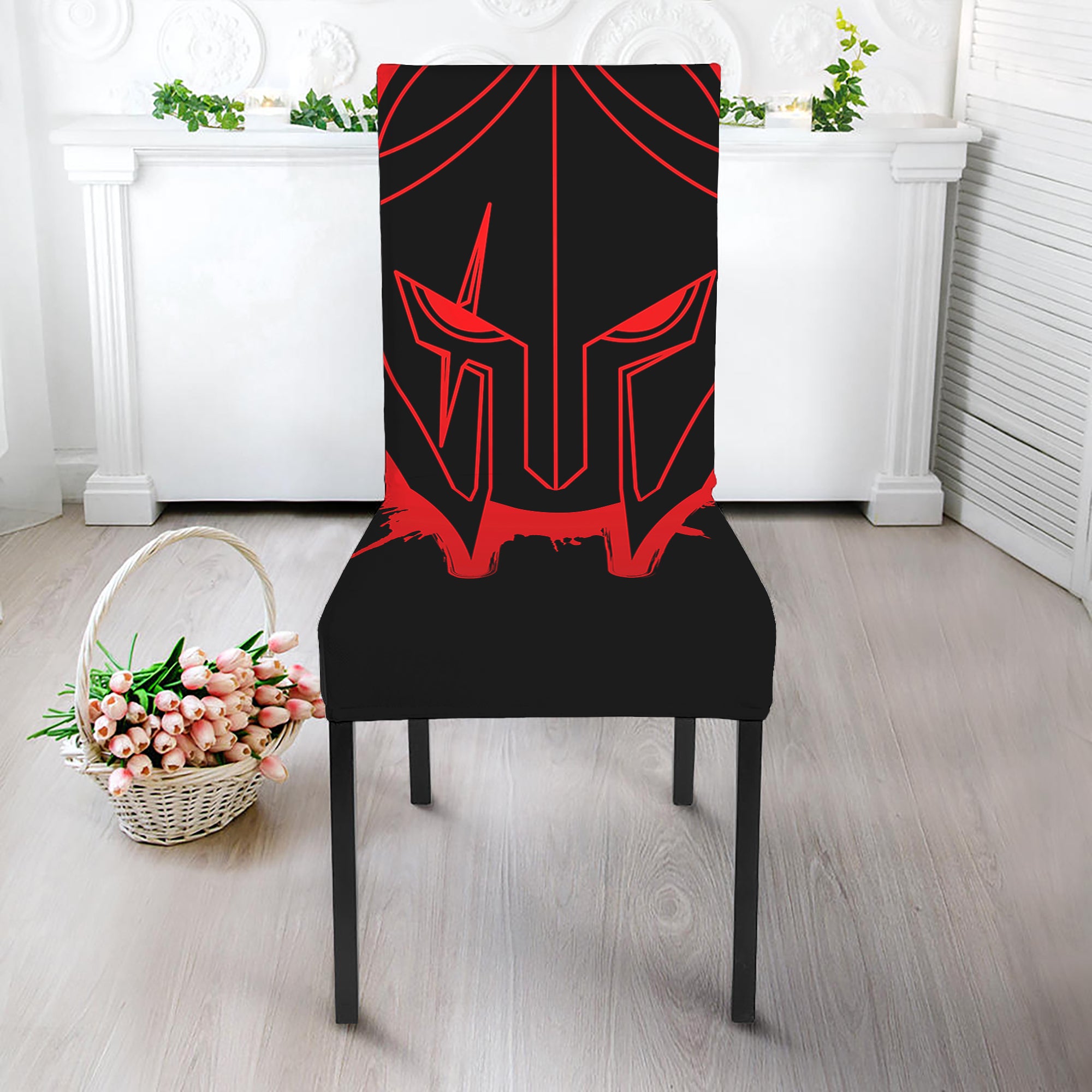 Bloody Spartan Warrior Print Dining Chair Slipcover