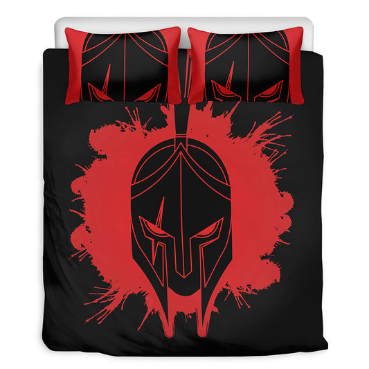 Bloody Spartan Warrior Print Duvet Cover Bedding Set