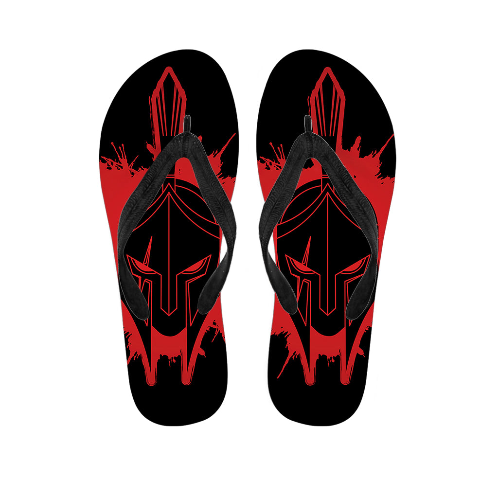 Bloody Spartan Warrior Print Flip Flops