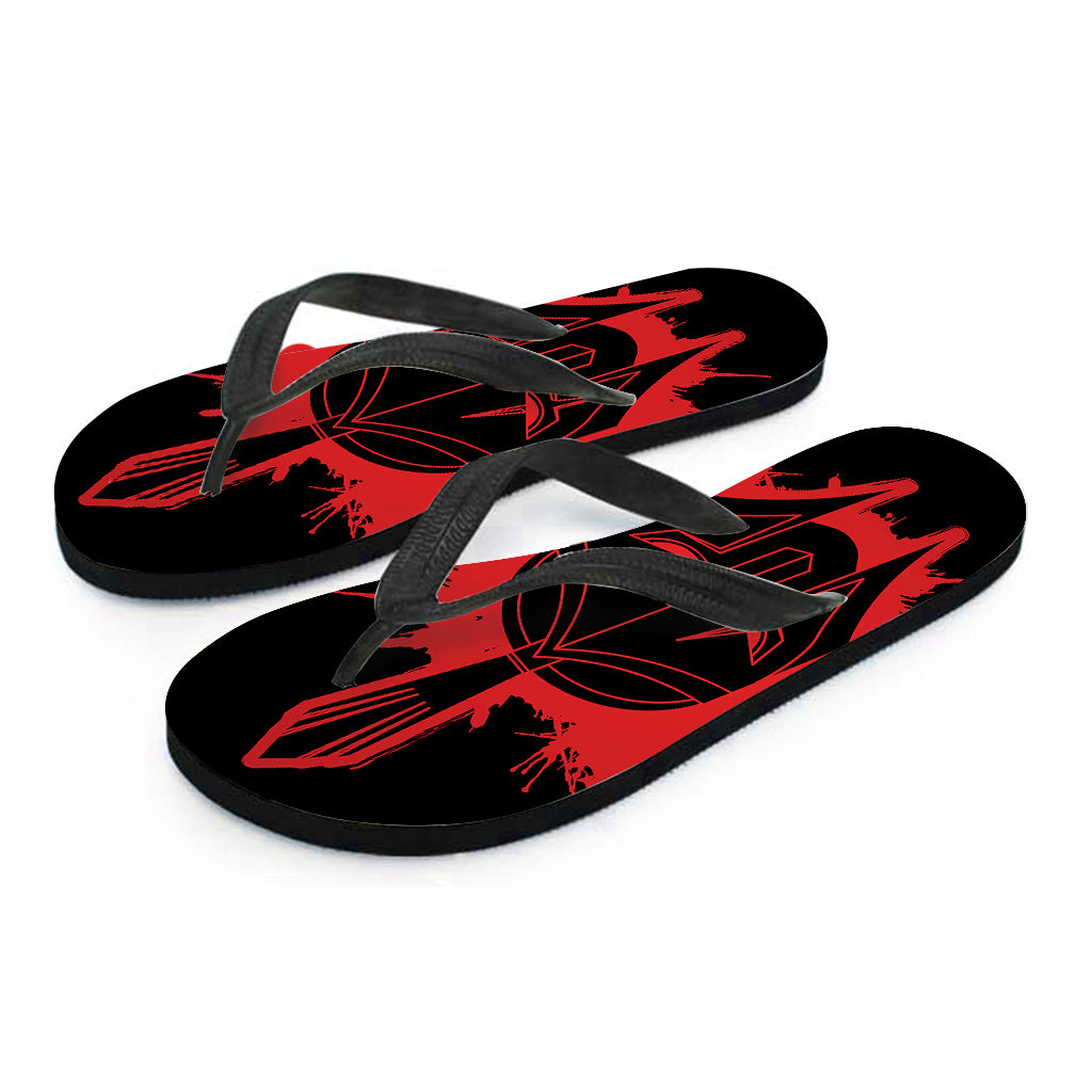 Bloody Spartan Warrior Print Flip Flops