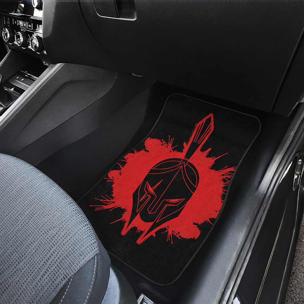 Bloody Spartan Warrior Print Front and Back Car Floor Mats