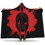 Bloody Spartan Warrior Print Hooded Blanket