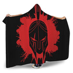 Bloody Spartan Warrior Print Hooded Blanket