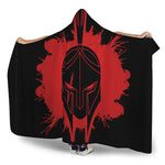 Bloody Spartan Warrior Print Hooded Blanket
