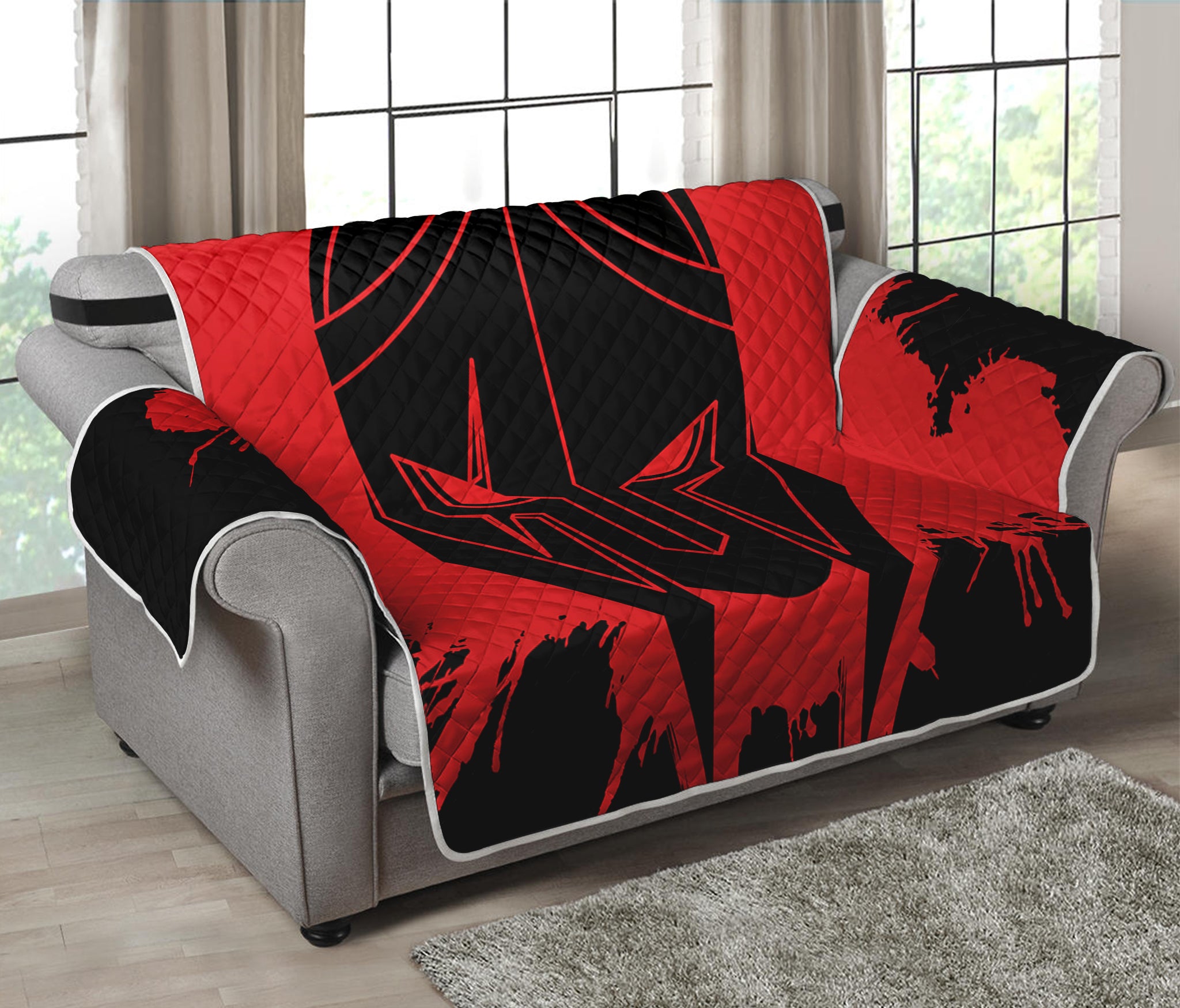 Bloody Spartan Warrior Print Loveseat Protector