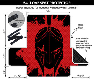 Bloody Spartan Warrior Print Loveseat Protector