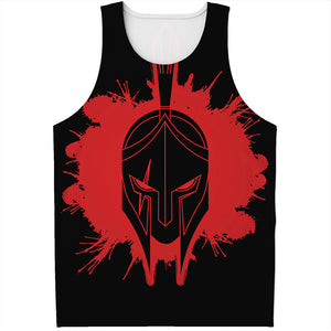 Bloody Spartan Warrior Print Men's Tank Top