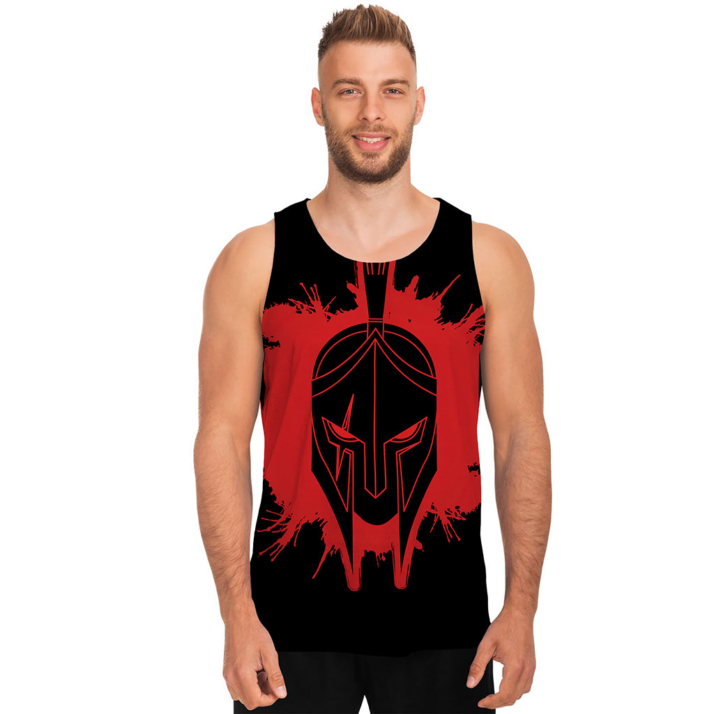 Bloody Spartan Warrior Print Men's Tank Top