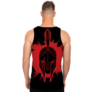 Bloody Spartan Warrior Print Men's Tank Top