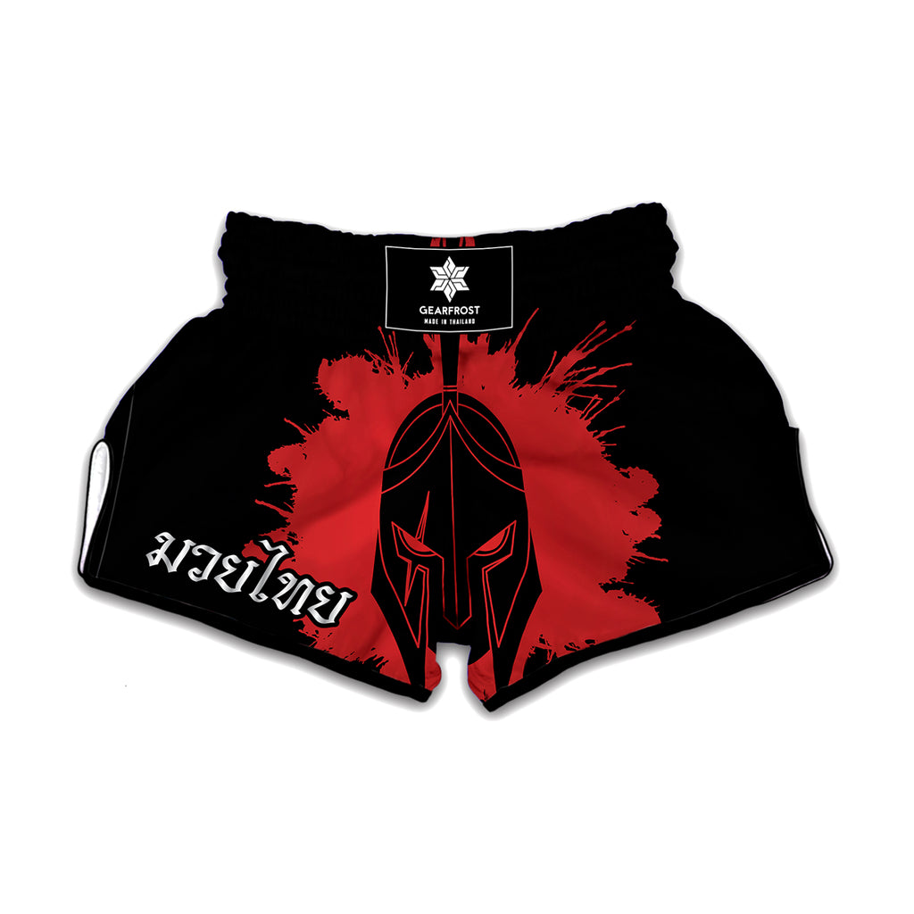 Bloody Spartan Warrior Print Muay Thai Boxing Shorts