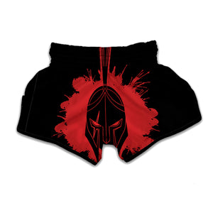 Bloody Spartan Warrior Print Muay Thai Boxing Shorts