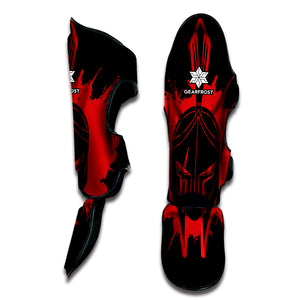 Bloody Spartan Warrior Print Muay Thai Shin Guard