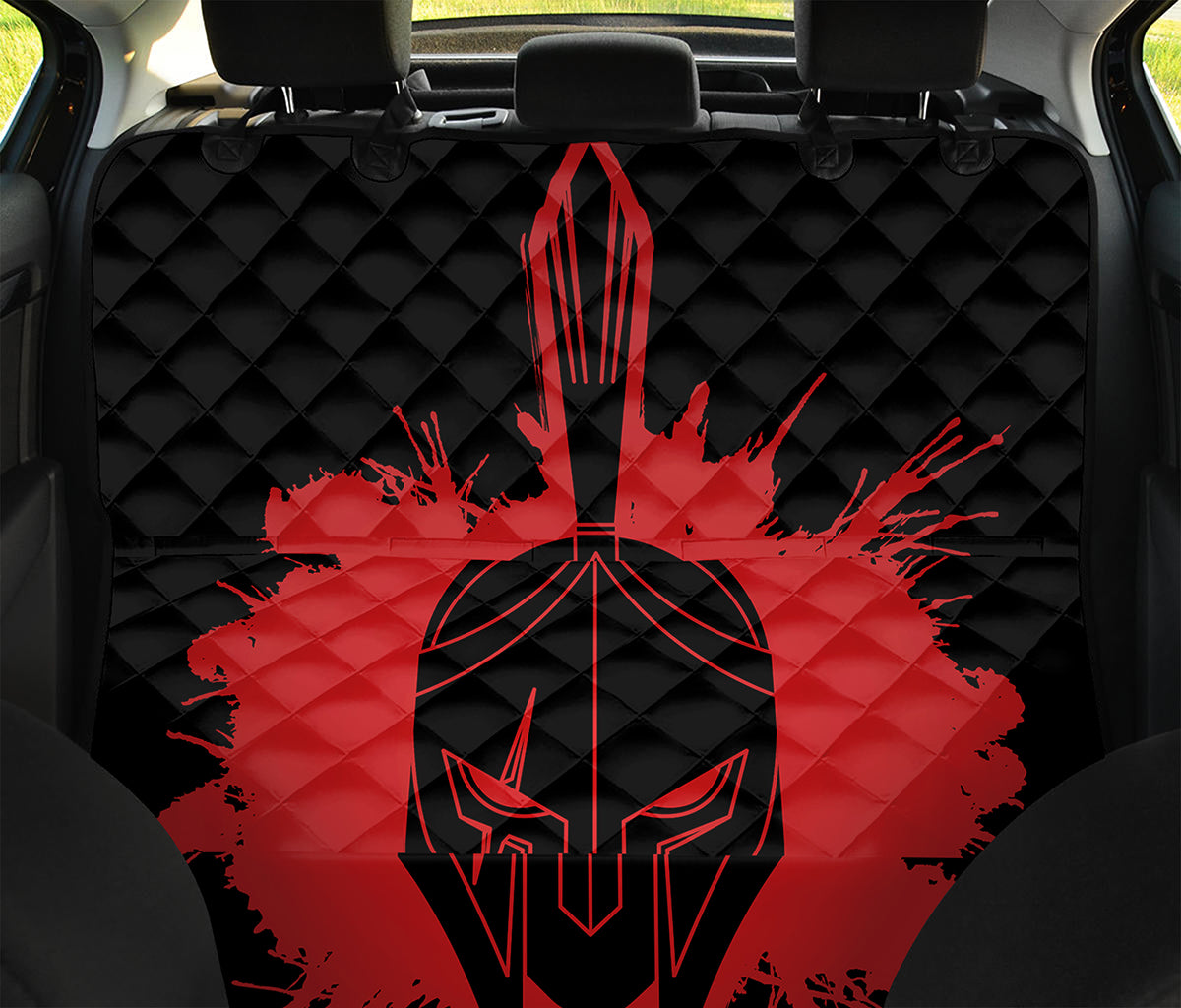 Bloody Spartan Warrior Print Pet Car Back Seat Cover