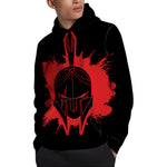 Bloody Spartan Warrior Print Pullover Hoodie