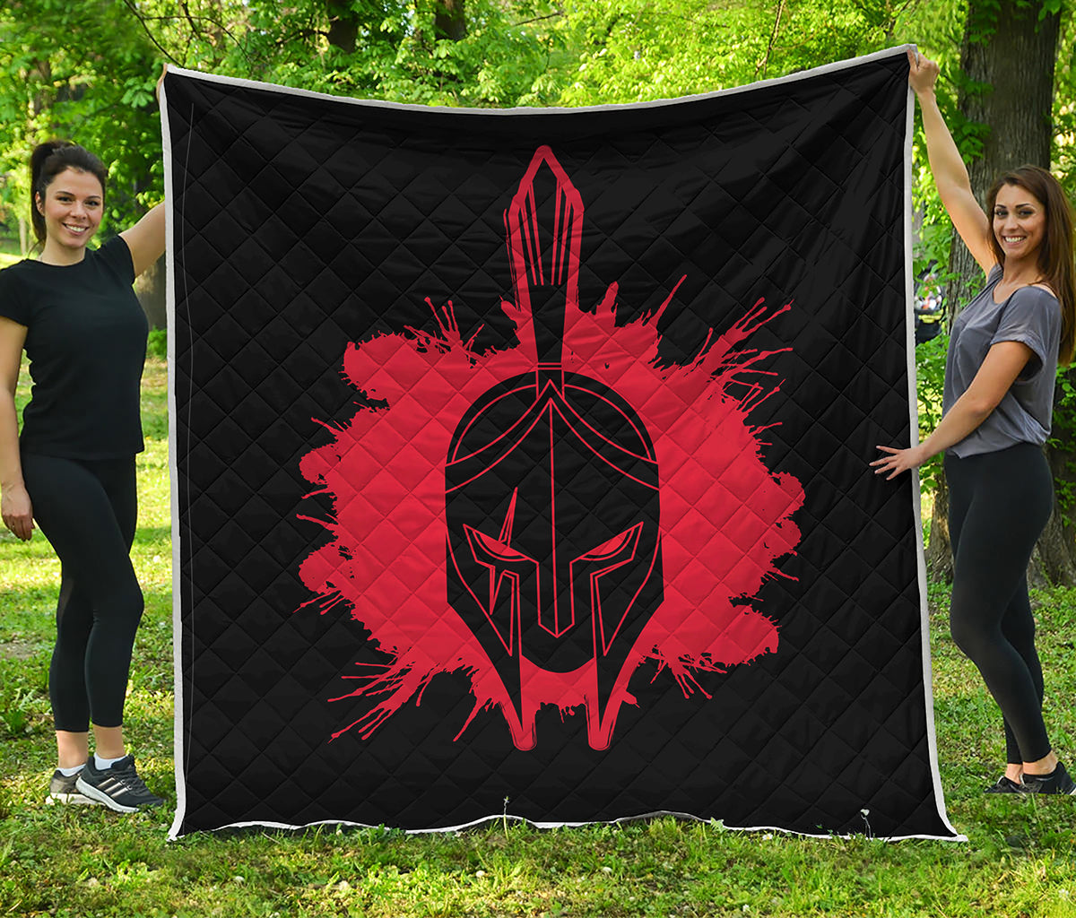 Bloody Spartan Warrior Print Quilt