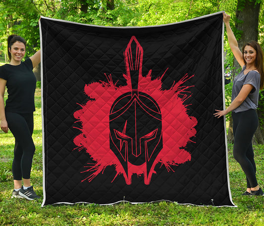 Bloody Spartan Warrior Print Quilt