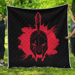 Bloody Spartan Warrior Print Quilt