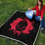 Bloody Spartan Warrior Print Quilt