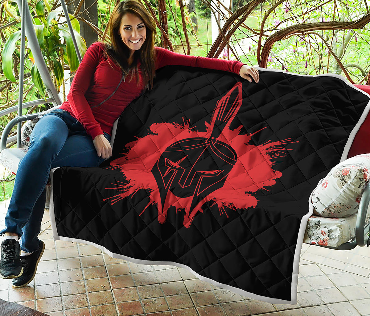 Bloody Spartan Warrior Print Quilt