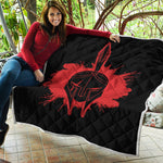 Bloody Spartan Warrior Print Quilt