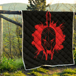 Bloody Spartan Warrior Print Quilt