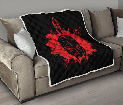 Bloody Spartan Warrior Print Quilt
